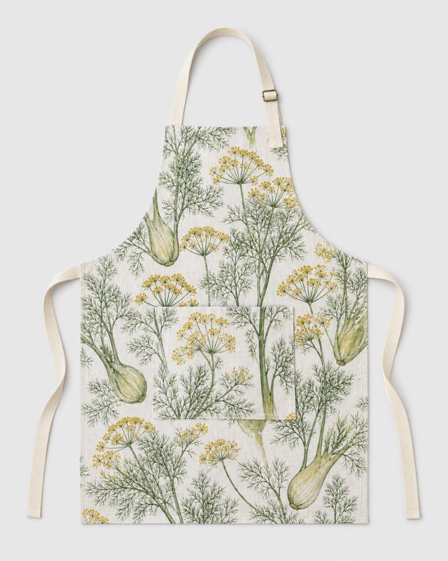 Fennel & Dill apron laid flat