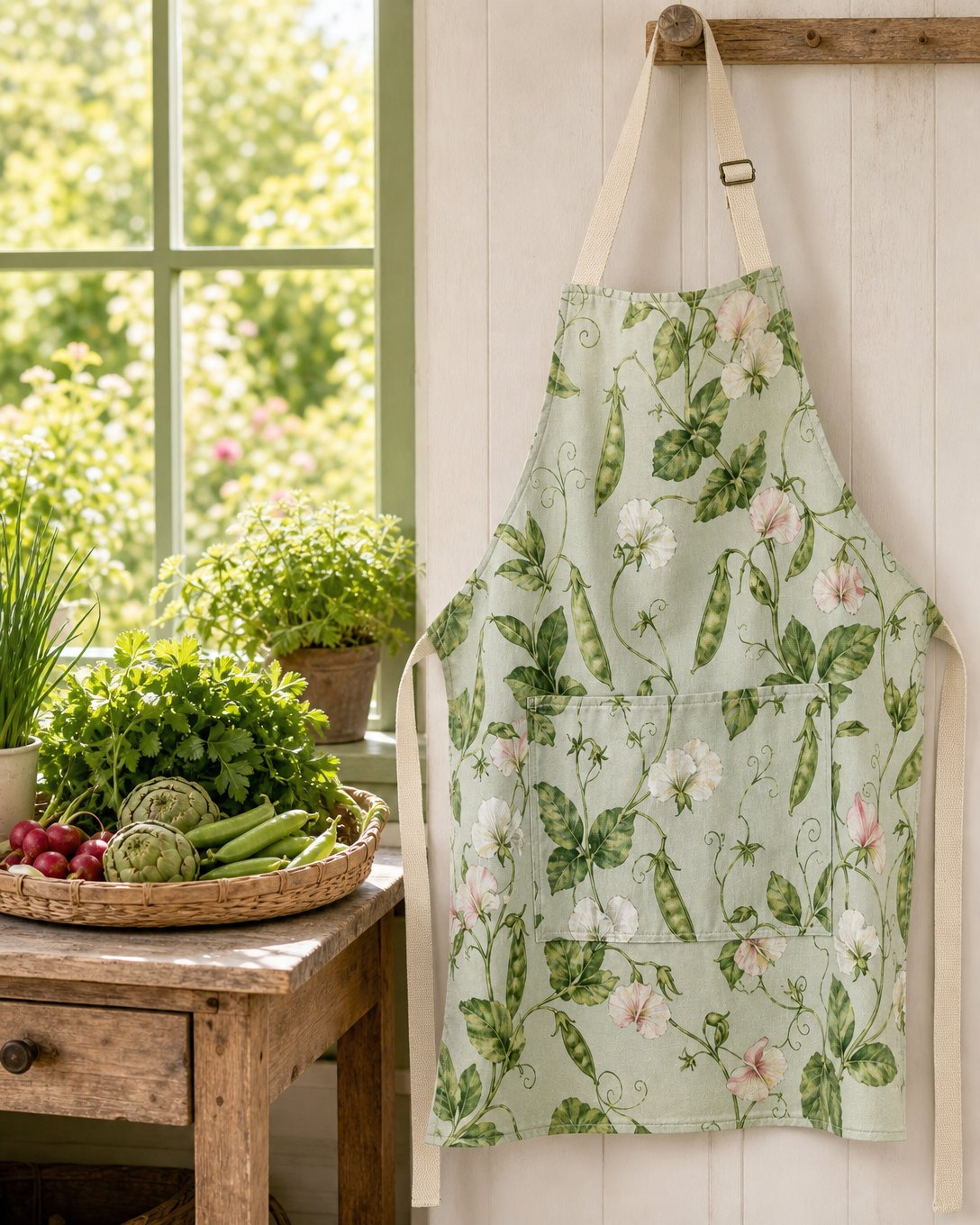 Sweet Pea Tendrils Apron, image 5
