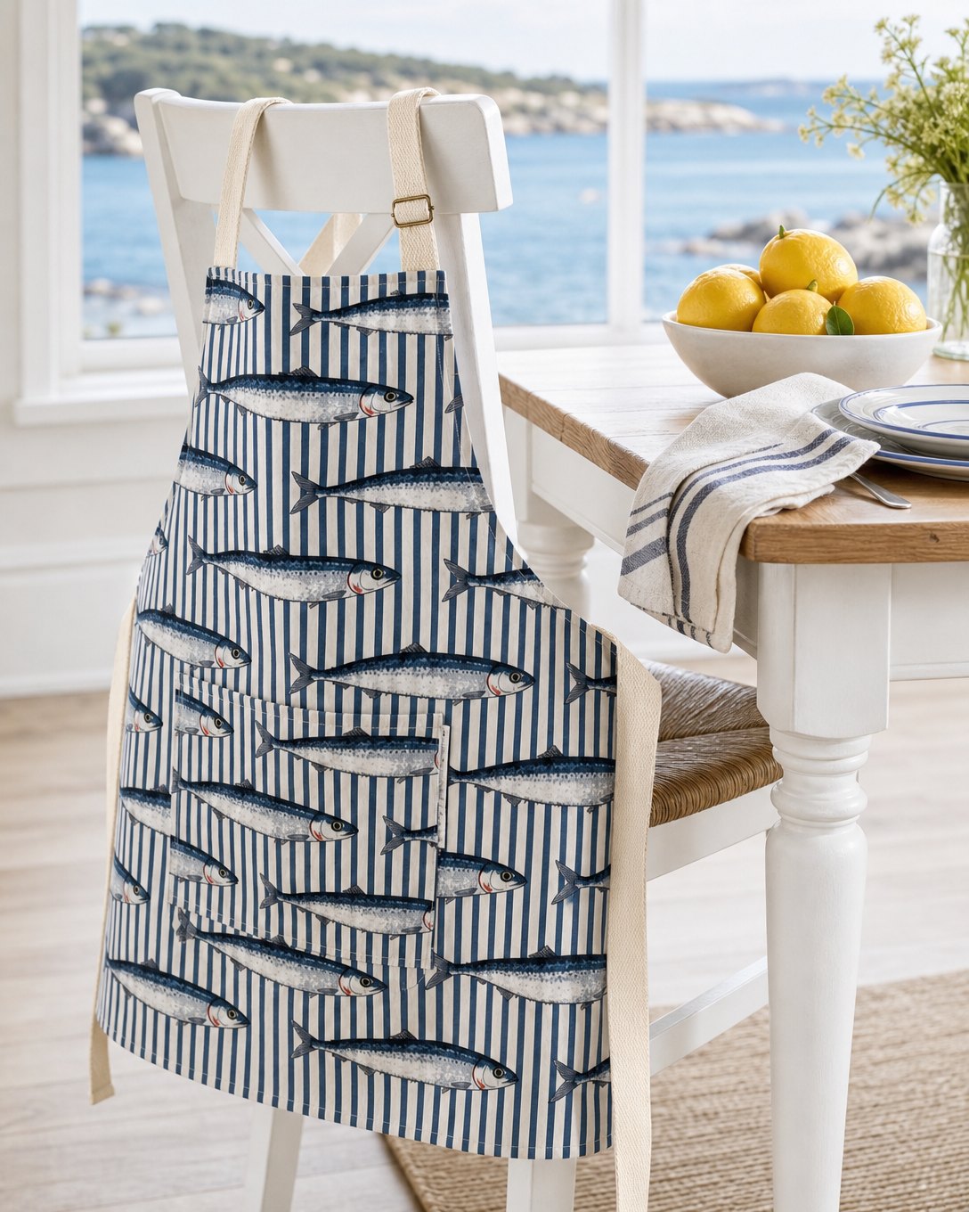 Sardine Tin Stripe Apron, image 5