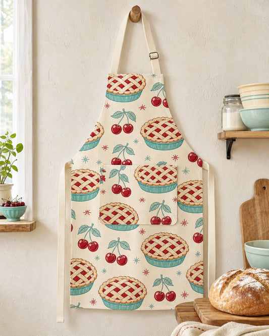 Cherry Lattice Apron, image 1