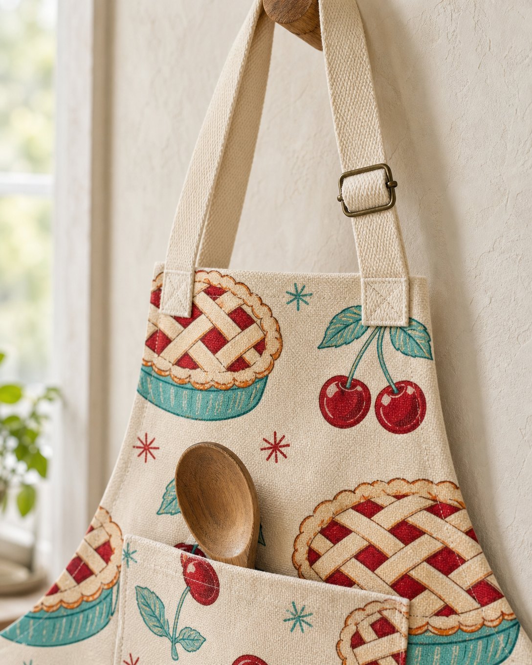 Cherry Lattice Apron, image 4