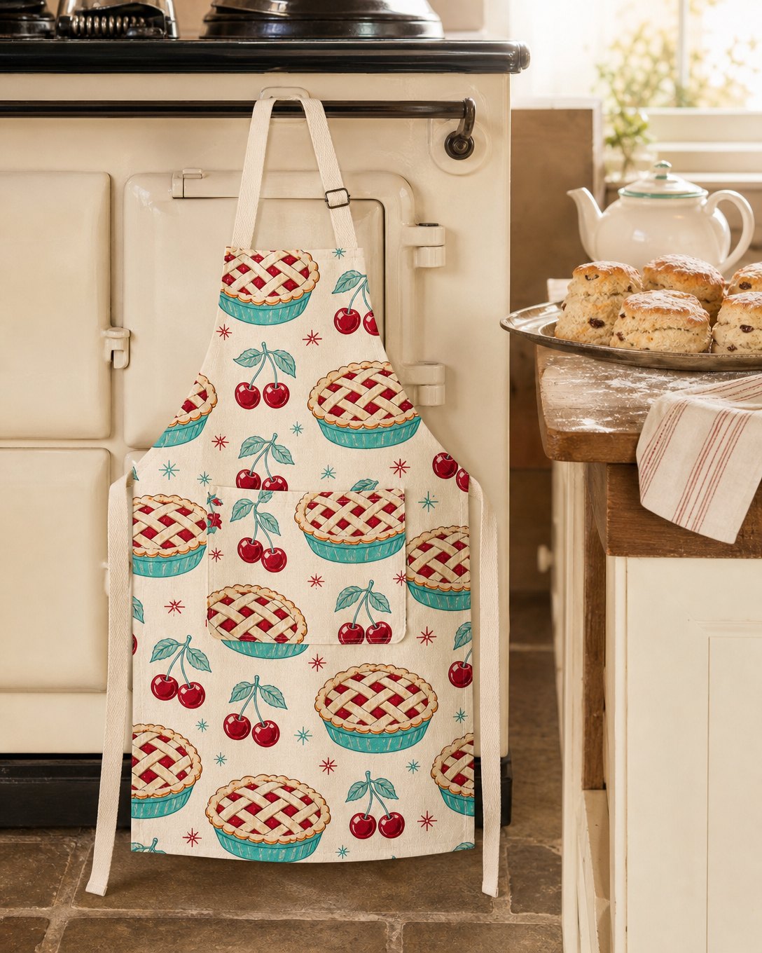 Cherry Lattice Apron, image 5