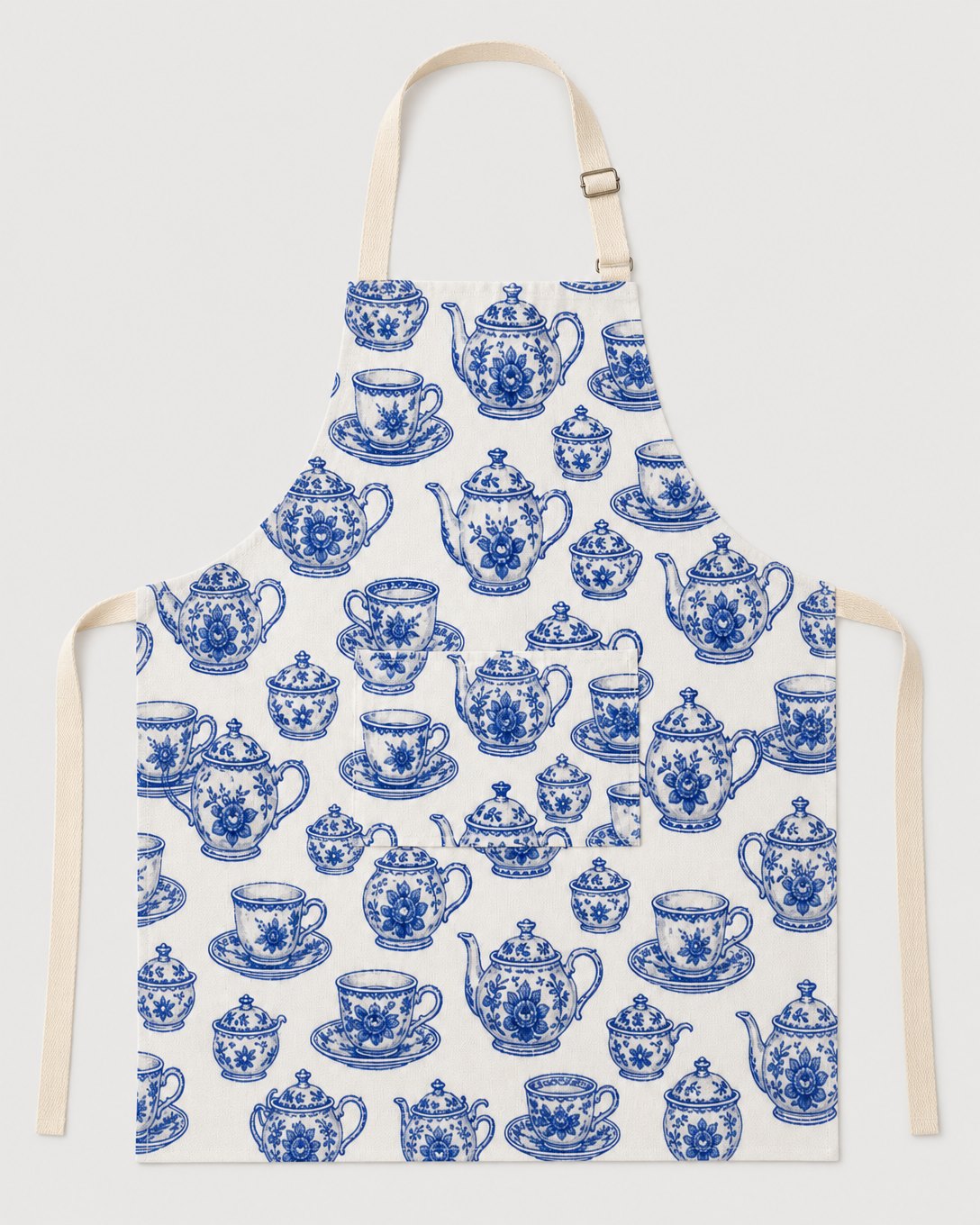 Blue Willow Tea Apron, image 2