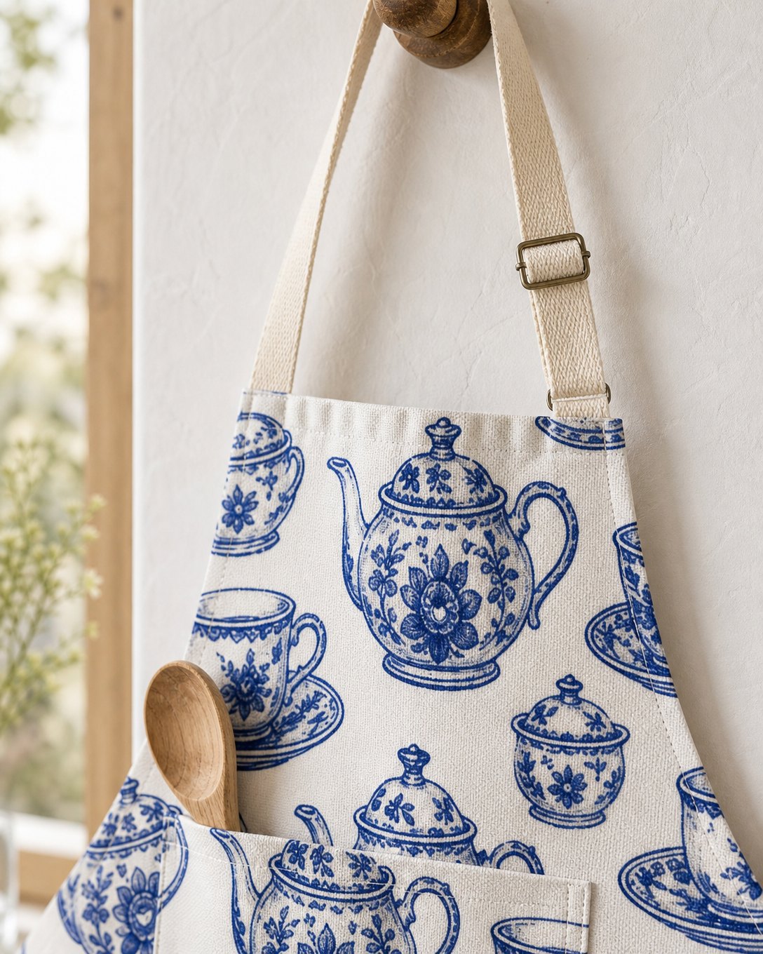 Blue Willow Tea Apron, image 4