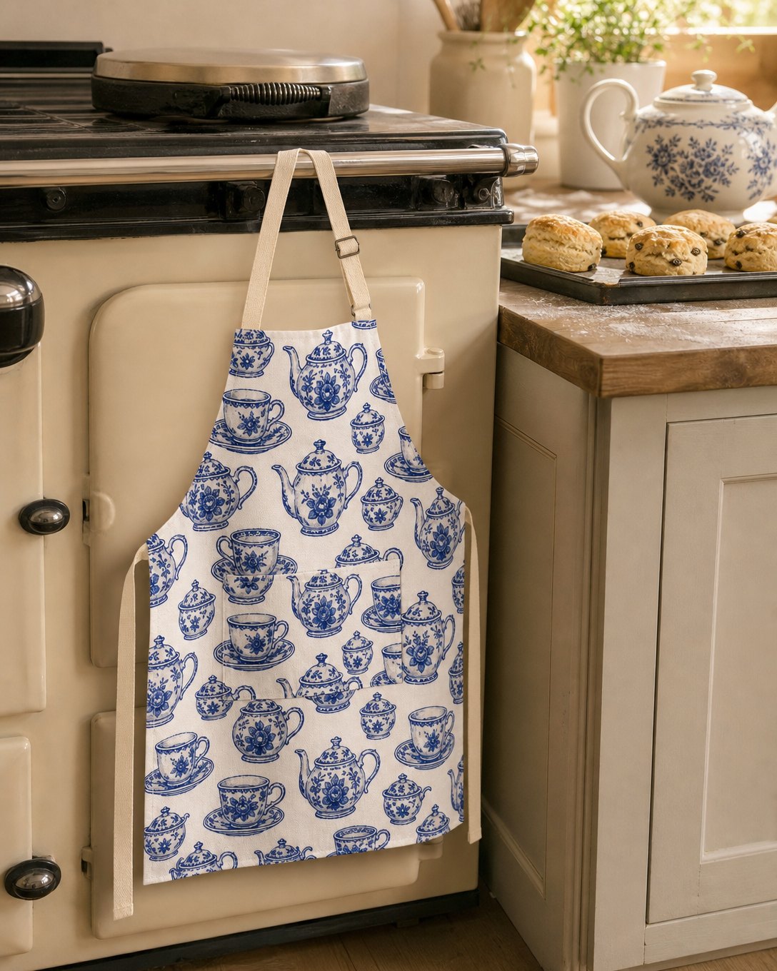 Blue Willow Tea Apron, image 5